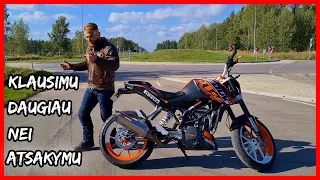 KTM Duke 125cc 2012m. / motociklo apžvalga #6 / ar vertas savo kainos??