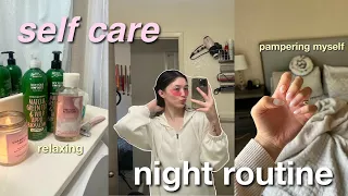 SELF CARE NIGHT ROUTINE 🫧✨nails, shopping & relaxing