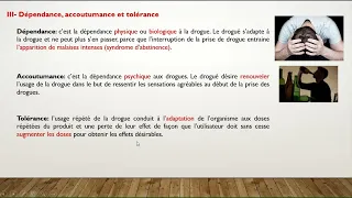 Drogue et toxicomanie- Dépendance, accoutumance, tolérance -SE (ch 5-doc 1)