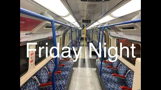 Friday night, Eastbound to Oakwood depot, Piccadilly Line.