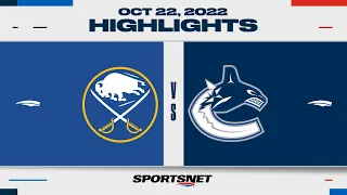 NHL Highlights | Sabres vs. Canucks - October 22, 2022