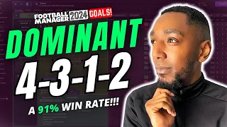 91% Win Rate! | DOMINATING With A 4-3-1-2 Tactic! | FM24 TACTICS | FOOTBALL MANAGER 2024