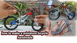 (how to make)make a miniature BICYCLE from piva pvc peralon