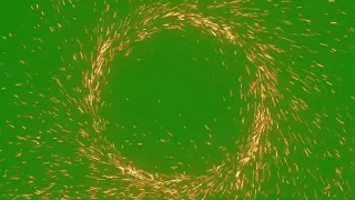 Green Screen Fire Sparks Circle Animation Effect Chromakey Overlay Футаж Искры Круг Эффект хромакей