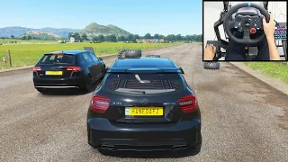 Mercedes A45 AMG & Audi RS3 Sportback - Forza Horizon 4 | Logitech g29 gameplay