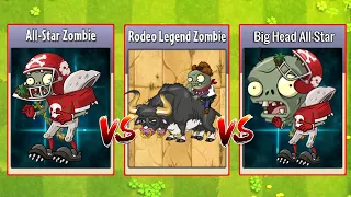 All-Star Zombie & Rodeo Legend Zombie & Big Head All-Star - PvZ 2 Battlez