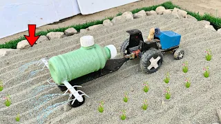 Diy tractor make auto watering mechine science project
