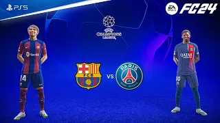 FIFA 24 - Barcelona vs PSG | UCL Semi-Final Match Gameplay | PS5™ [4K60]