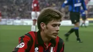 Il derby del 96 con un Baggio rossonero più croce che delizia (Milan Inter 96)