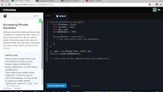 Javascript Objects 2 - Privacy please! : Codecademy