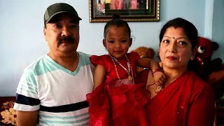 Three-year-old anointed as 'living goddess' in Nepal