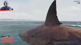 Playing As A MEGALODON SHARK in GTA 5! Mods