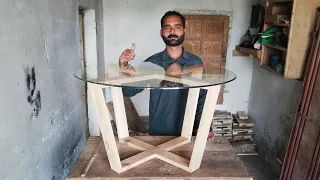 The Skilful Making Incredible Wooden Glass Table | wood work | glass top table