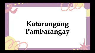 Katarungang Pambarangay or Barangay Justice System in the Philippines