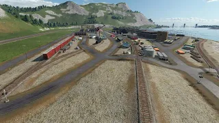 Transport Fever 2. lets build a cargo storage facility and a food factory