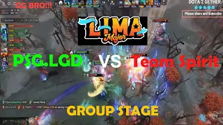 PSG.LGD 1 VS 1 Team Spirit -- TIE, BRO!!! GROUP STAGE LIMA MAJOR 2023