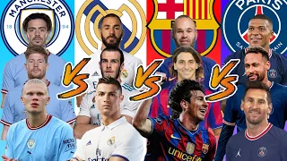 Man City VS 2017 Real Madrid VS 2009 Barcelona VS PSG 😮🔥 ULTİMATE Comparison 💪