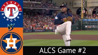 Astros VS Rangers ALCS Condensed Game 2 Highlights  10/16/23