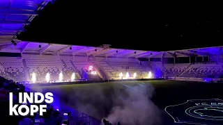 FC Erzgebirge Aue Lasershow zur Geschichte des Erzgebirgsstadions