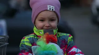 Ukrainsk pige ved den polsk-ukrainske grænse