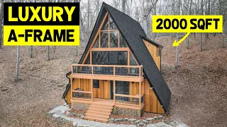 HUGE 3-STORY 2,000sqft LUXURY MODERN A-FRAME CABIN! (Full Airbnb Tour)