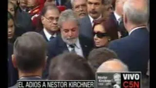 C5N ÚLTIMO ADIÓS A NÉSTOR KIRCHNER: LULA DA SILVA EN EL VELATORIO