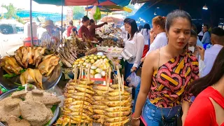 Cambodian Street Food - Delicious Grilled Frog Fish Chicken, Snail, Khmer Food & More @Countryside