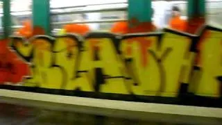 Graff on Paris metro