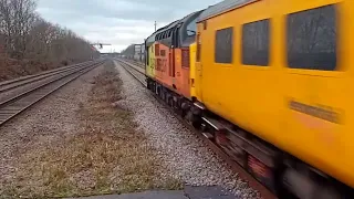 1Q60 37607 37254 Derby RTC to Barlby Loops at Kirk Sandall nr Doncaster Railway Train