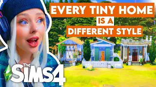 Every Tiny Home is a Different STYLE in The Sims 4 // Sims 4 House Building Challenge