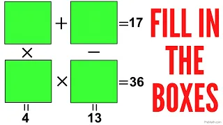 MIT HARVARD Mathematics | Can you fill in the Boxes with the right values | Math Olympiad Training