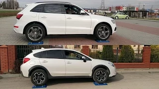 Audi Q5 Quattro vs Subaru XV S-AWD - 4x4 diagonal test on rollers