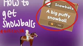 HOW TO GET SNOWBALLS * very quickly* in WILD HORSE ISLANDS