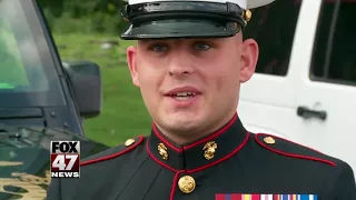 Ashes of Marine dog buried at Michigan War Dog Memorial