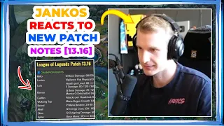 Jankos Reacts to New Patch Notes [13.16] 👀 [NO JUNGLE BUFFS?!]