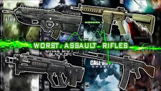 Using the WORST "ASSAULT RIFLE" in EVERY Call of Duty