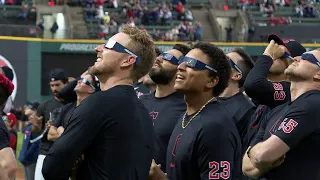 Guardians enjoy eclipse ahead of home opener