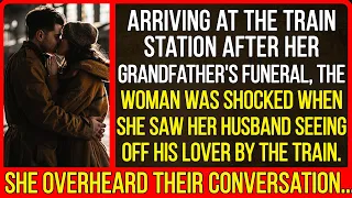 The woman saw her husband escorting an unknown woman to the train