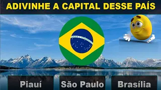 QUIZ BANDEIRA DE PAÍSES  - Você consegue adivinhar a capital? Questionário de Geografia