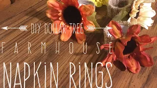 DIY Dollar Tree Farmhouse Napkin Rings CUSTOMIZABLE **1st in the table top series**2017