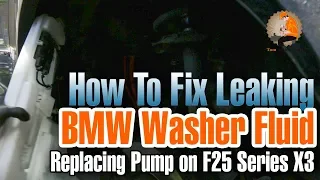 BMW X3 Windshield Washer Pump Replacement F25 2011-2017