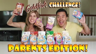 GOLDFISH CHALLENGE - PARENTS EDITION! 16 Fishy Flavors!