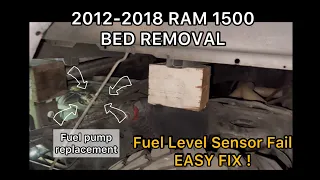 2015 RAM 1500 How to FIX Fuel Level Sensor Fail Don’t Drop the Tank ! REMOVE BED | Change Fuel Pump
