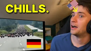 American reacts to 20,000 GERMAN BIKERS make 6 year old's Wish come true!