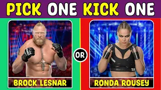 Pick One And Kick One:- WWE Men Vs Women Wrestlers Challenge 💪👊