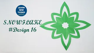 Paper Snowflake #16 Tutorial |  DIY Paper Cutting Art | Paper Crafts For School