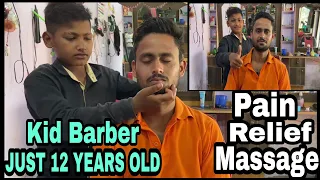 kid barber relaxing head and body massage with tapping sound and Albow cracking by indianbarber ASMR