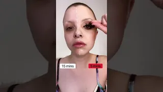 5 min vs 15 min makeup 💄😍✨😳♥