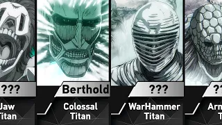 All Summoned Titans of Ymir Fritz from Attack on Titan