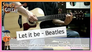 Let it be - Beatles [Guitar CoveR] ♪통기타커버/연주영상/코드악보/리듬주법/노래가사│by 서프라이즈기타│